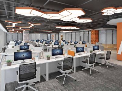 贵阳办公场所绚丽风格960平米装修案例