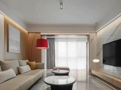 威尼斯花园现代风格124平米三室两厅装修案例