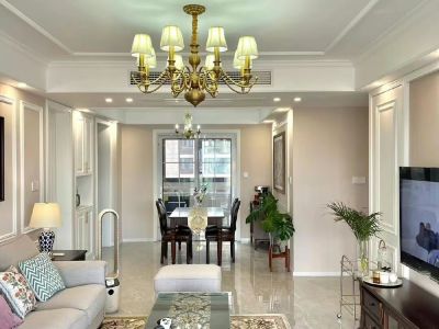 建业云熙府欧式风格138平米三室两厅装修案例