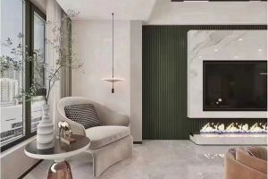 [黄岛华杰东方装饰]160㎡复式现代轻奢极简