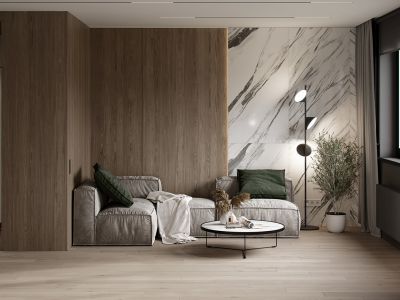 北湖缔景78平简约风格二居室装修案例