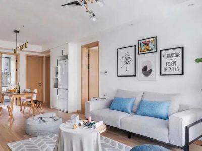 兆南熙园93平北欧三居装修案例