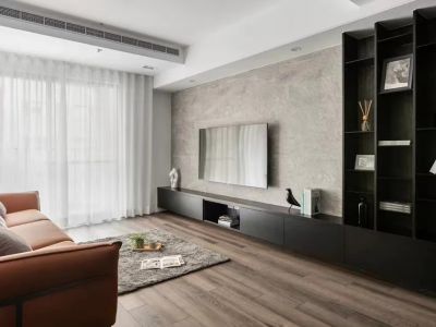 鸿基湖畔新城127平米现代简约装修案例