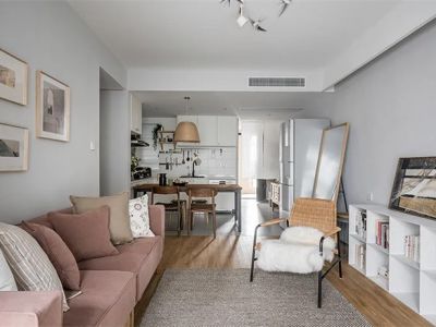 金源小区97平简约三室装修案例