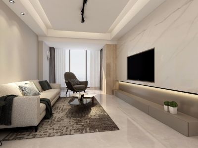 和信经典花园86平方现代二居装修案例