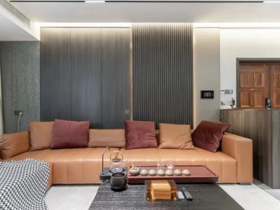 富力阅山湖100平极简三居装修案例