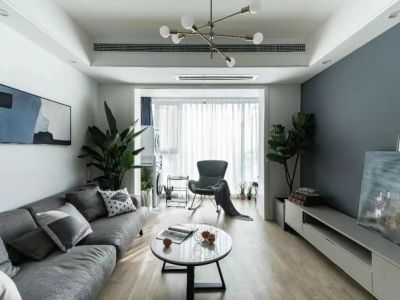 鸿信南茶御景77平现代二居装修案例