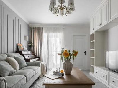 合隆柏悦广场68平清新美式二居装修案例