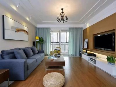 鸿信南茶御景120平现代四居装修案例