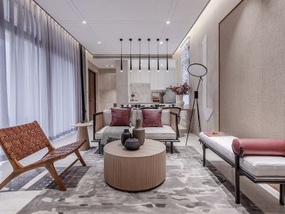 颐景湾畔260平新中式风别墅装修案例