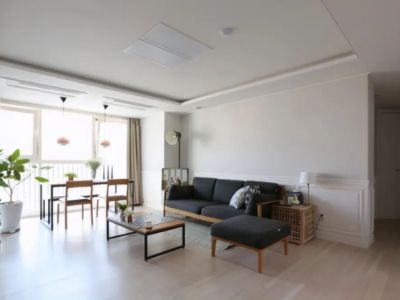 正恒帝景100平极简三居装修案例