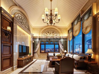 城市之光半岛348平别墅美式风格装修案例