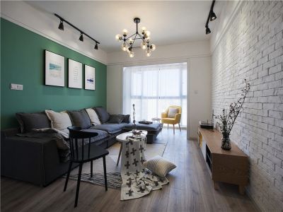 润津花园96平米三居室北欧风格装修案例