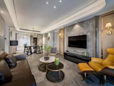 信达·翡丽世家126平三居室轻奢风格装修案例