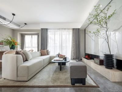 上和·海悦府105平简约风格三居室装修案例