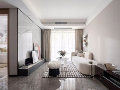 金域禧樾85平简约风格二居室装修案例