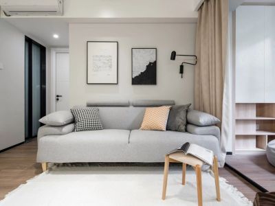 菏泽佳和广场北欧风格78平米二居室装修案例