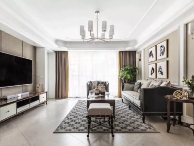 中丞·玖璋台美式风格140平米三居室装修案例