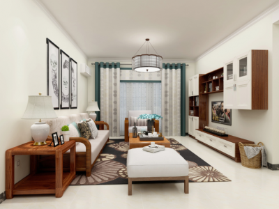 万德美立方108平中式风格装修案例