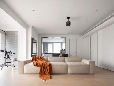 镜湖壹号135平简约风格三居室装修案例