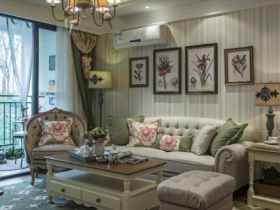 锦都花园122平美式风格装修案例