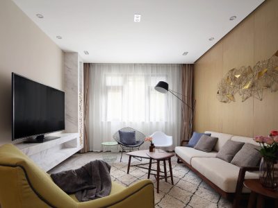 锦绣花园110平现代风格装修案例