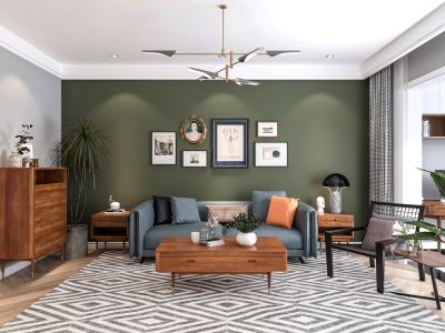 翡丽之光北欧风格120平米三居室装修案例