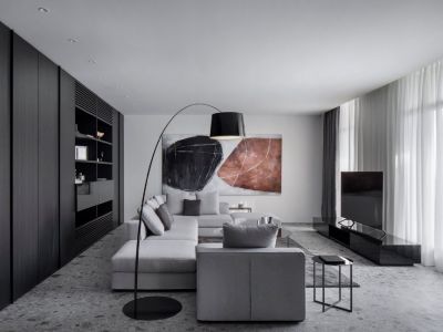 水岸鑫城122平现代风格三居室装修案例