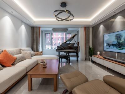 翡丽之光现代风格120平米三居室装修案例