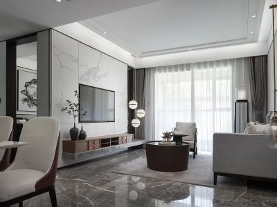 水岸鑫城100平米现代风装修案例