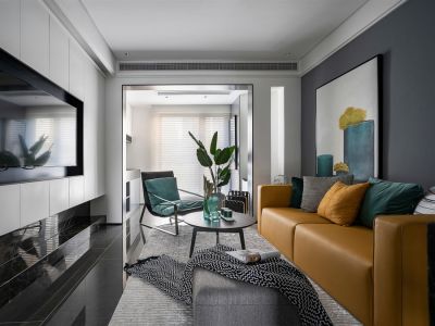 银滩雅苑108平现代风格装修案例