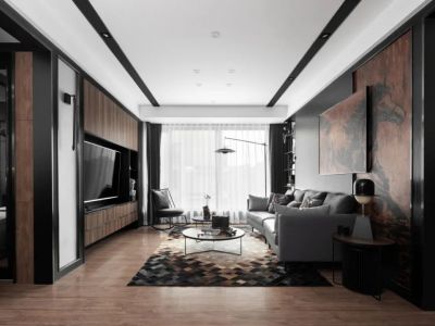 文璟城现代风格124平米装修案例