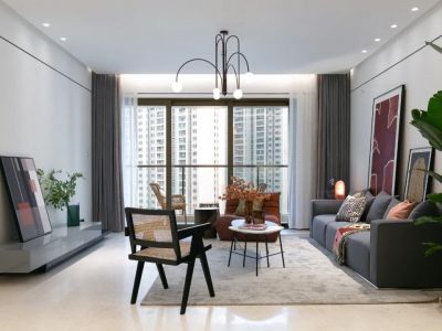 彰泰·红树湾现代风格94平米装修案例