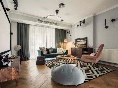 安泰翡翠城现代风格130平米装修案例