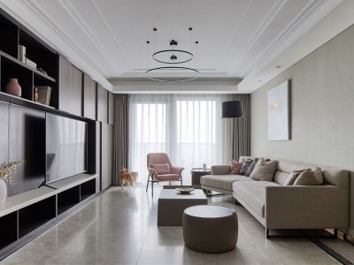 安泰翡翠城现代风格110平米装修案例