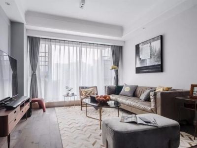 文亭湖金海岸116㎡三居室北欧风格装修案例