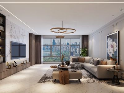 观澜小区150㎡三居室现代风格装修案例