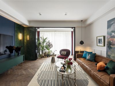 安泰名筑混搭风格124平米三室两厅装修案例