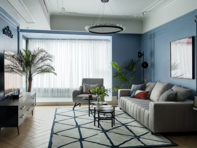 第一生活区混搭风格138平米三室两厅装修案例