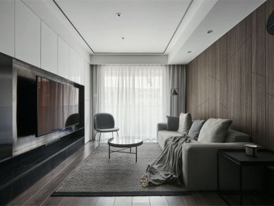 华信新城现代风格89平米三室两厅装修案例