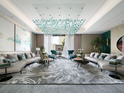 亚航财富中心120平三居室欧式装修案例