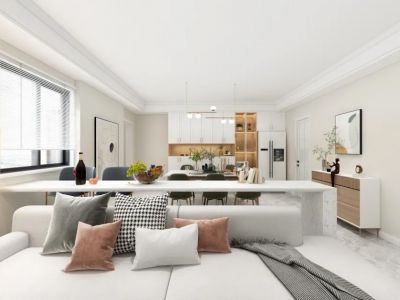 恒阳丽都60㎡二居室简约风格装修案例