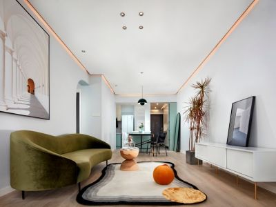 江湾城左岸80㎡三居室现代风格装修案例