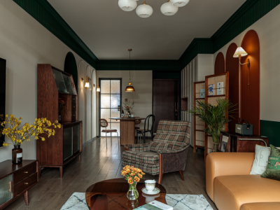 新城桃李郡128平美式风格装修案例