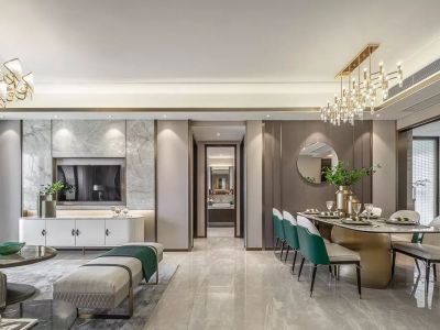 首创·天阅山河现代风格157平米装修案例