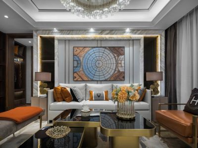 青云上府现代风格130平米装修案例