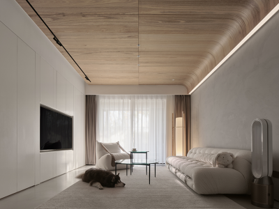 保利心语花园112平简约风格三居室装修案例