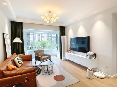 北部湾一号现代风格92平米三居室装修案例