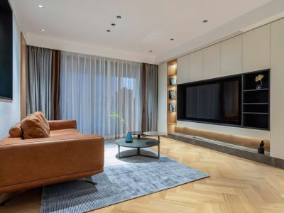 巴中碧桂园现代风格136平米三居室装修案例