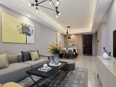 鼎湖山水名城97平现代风装修案例